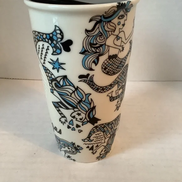 Starbucks 2015 Las Vegas Siren Mermaid Ceramic Mug Travel Tumbler 12 oz. - Picture 6 of 10